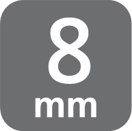 Espesor de 8 mm