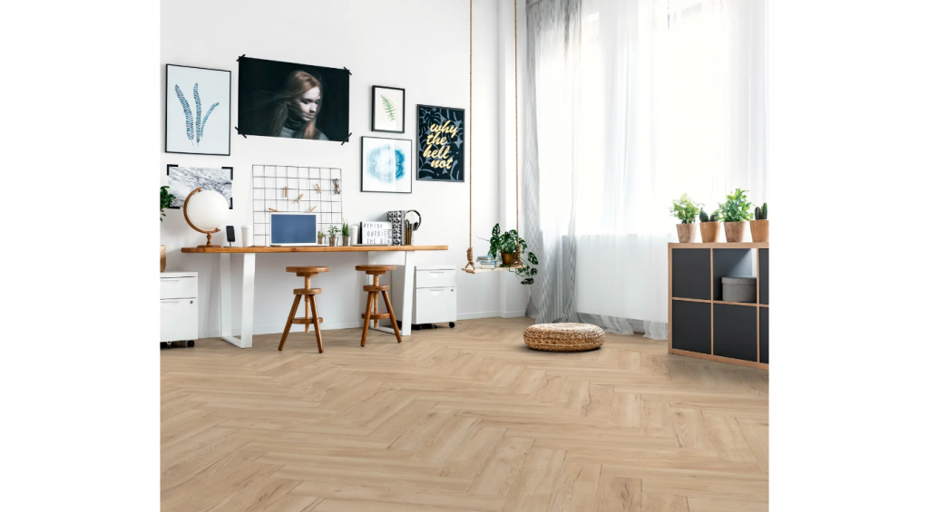 HERRINGBONE D3678 TOULOUSSE OAK 665X133X8 mm AC4.