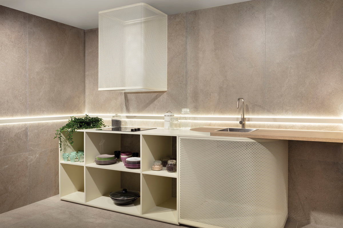 Lucca Porcelain 100x100cm Shaped Rectificado