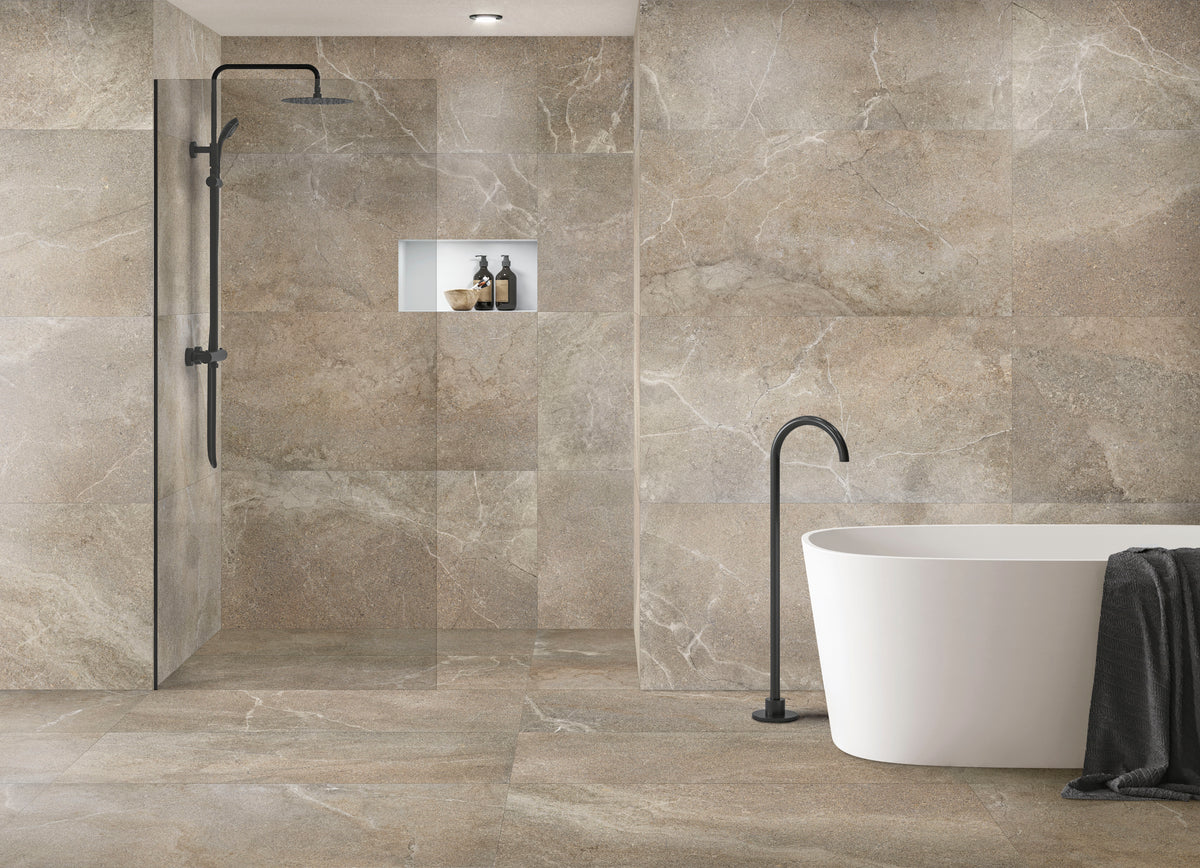 Lucca Porcelain 100x100cm Shaped Rectificado