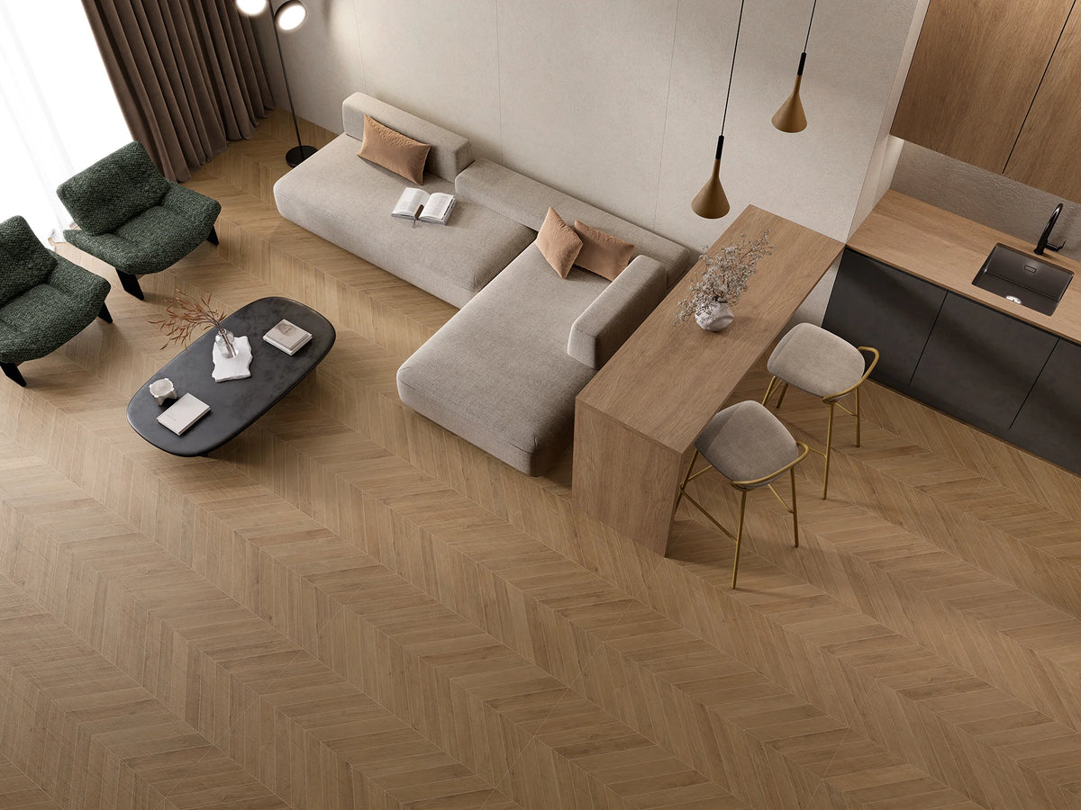 Durstone Michigan 25x150cm Mate Rectificado · Bone