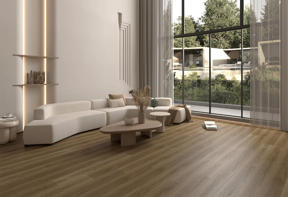 Parquet Vinílico Spc XL Memphis Middle Brown 1830x228x6+1 mm