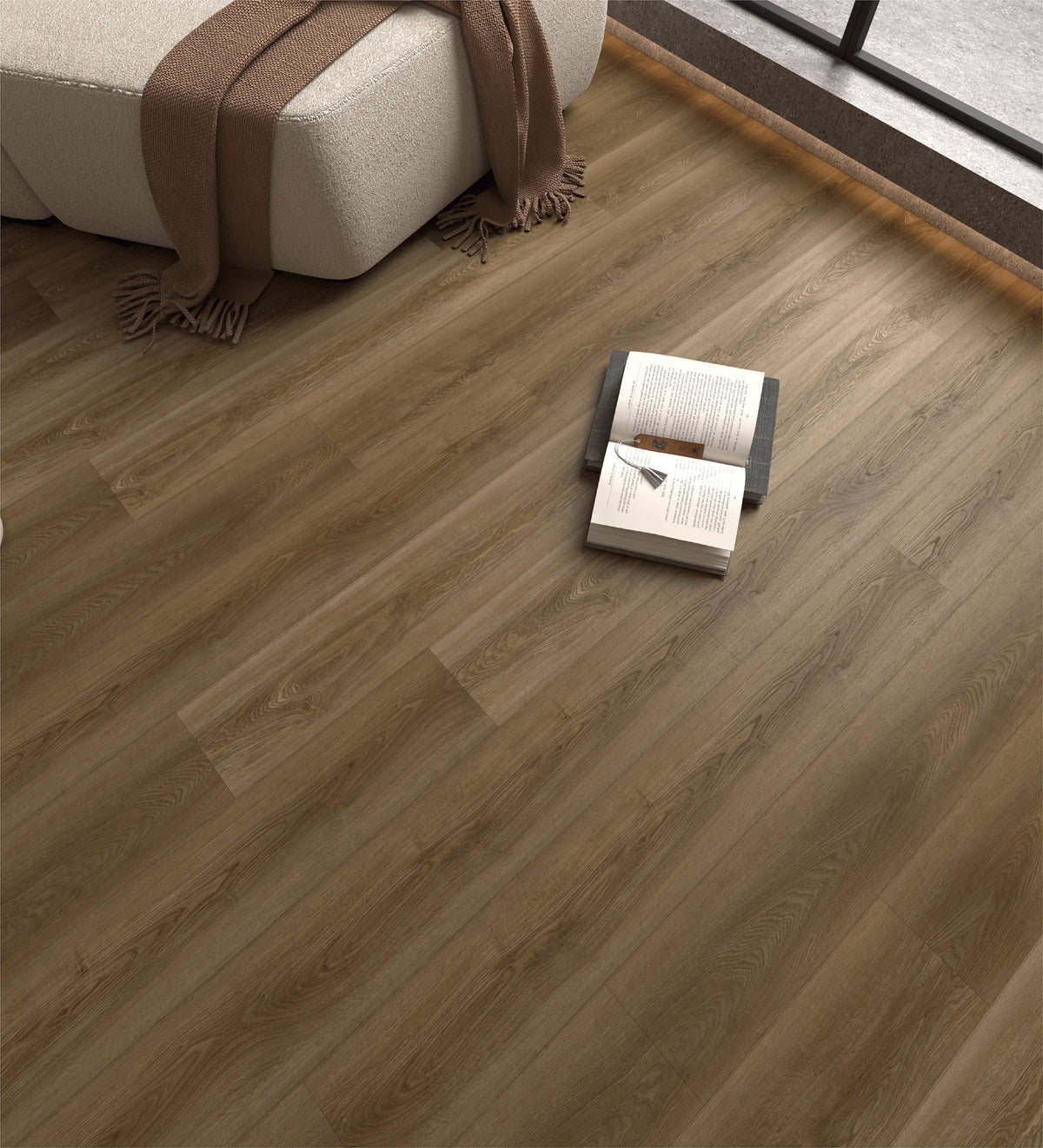 Parquet Vinílico Spc XL Memphis Middle Brown 1830x228x6+1 mm